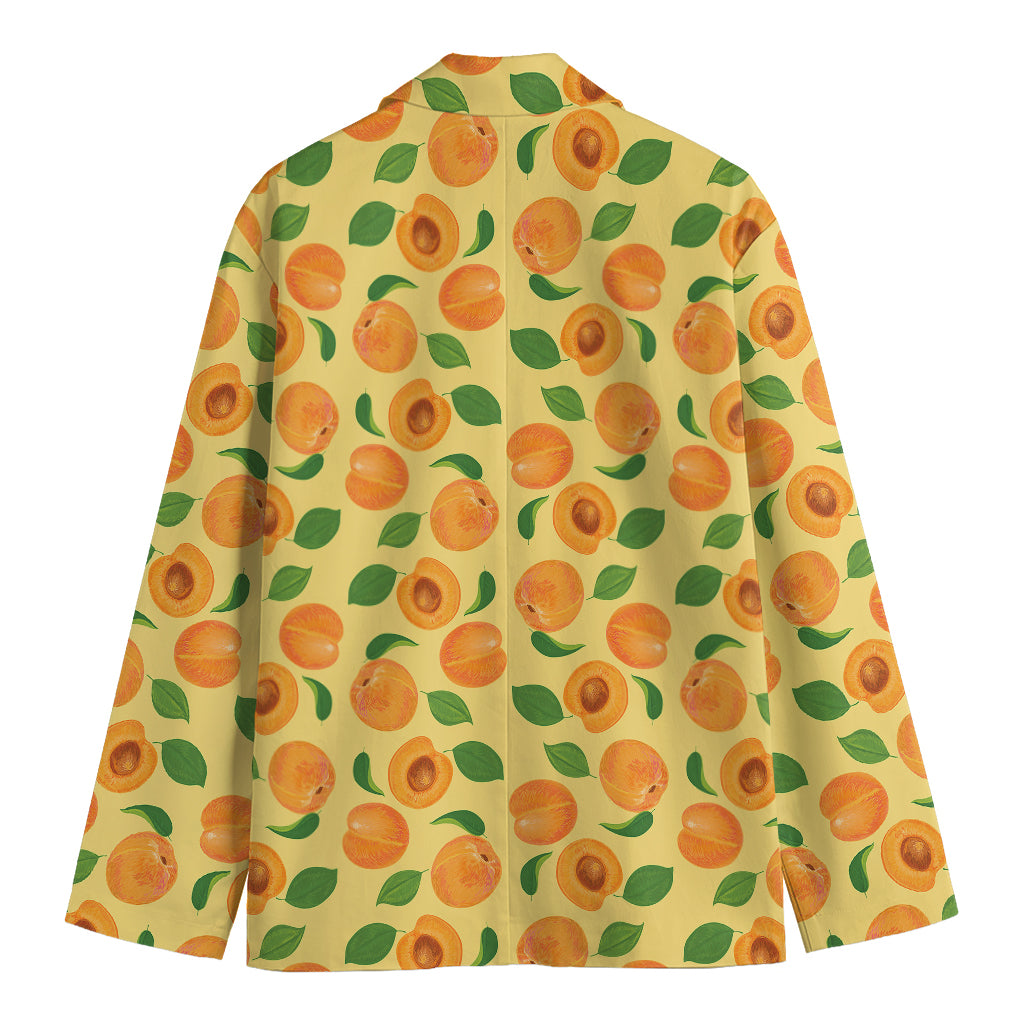 Ripe Apricot Fruit Pattern Print Men's Cotton Blazer