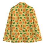 Ripe Apricot Fruit Pattern Print Men's Cotton Blazer