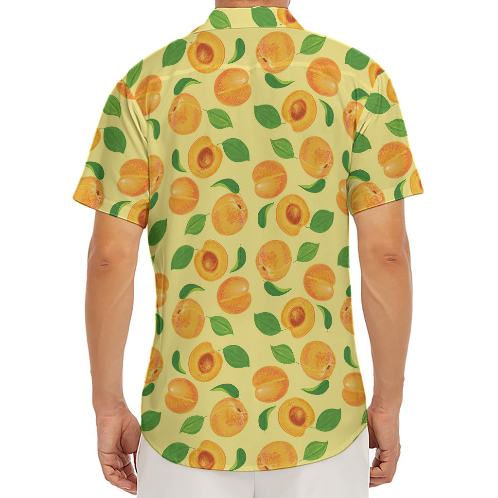 Ripe Apricot Fruit Pattern Print Men's Deep V-Neck Shirt