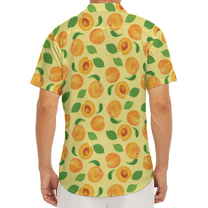 Ripe Apricot Fruit Pattern Print Men's Deep V-Neck Shirt