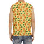 Ripe Apricot Fruit Pattern Print Men's Fitness Tank Top