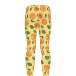 Ripe Apricot Fruit Pattern Print Men's leggings
