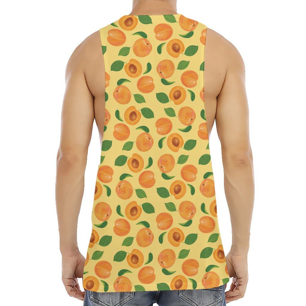 Ripe Apricot Fruit Pattern Print Men's Muscle Tank Top