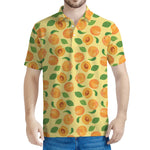 Ripe Apricot Fruit Pattern Print Men's Polo Shirt