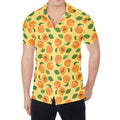 Ripe Apricot Fruit Pattern Print Men's Shirt