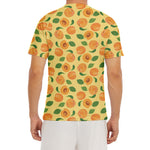 Ripe Apricot Fruit Pattern Print Men's Short Sleeve Rash Guard