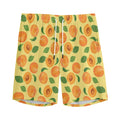 Ripe Apricot Fruit Pattern Print Men's Athletic Shorts