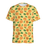 Ripe Apricot Fruit Pattern Print Men's Sports T-Shirt