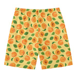 Ripe Apricot Fruit Pattern Print Men's Swim Trunks