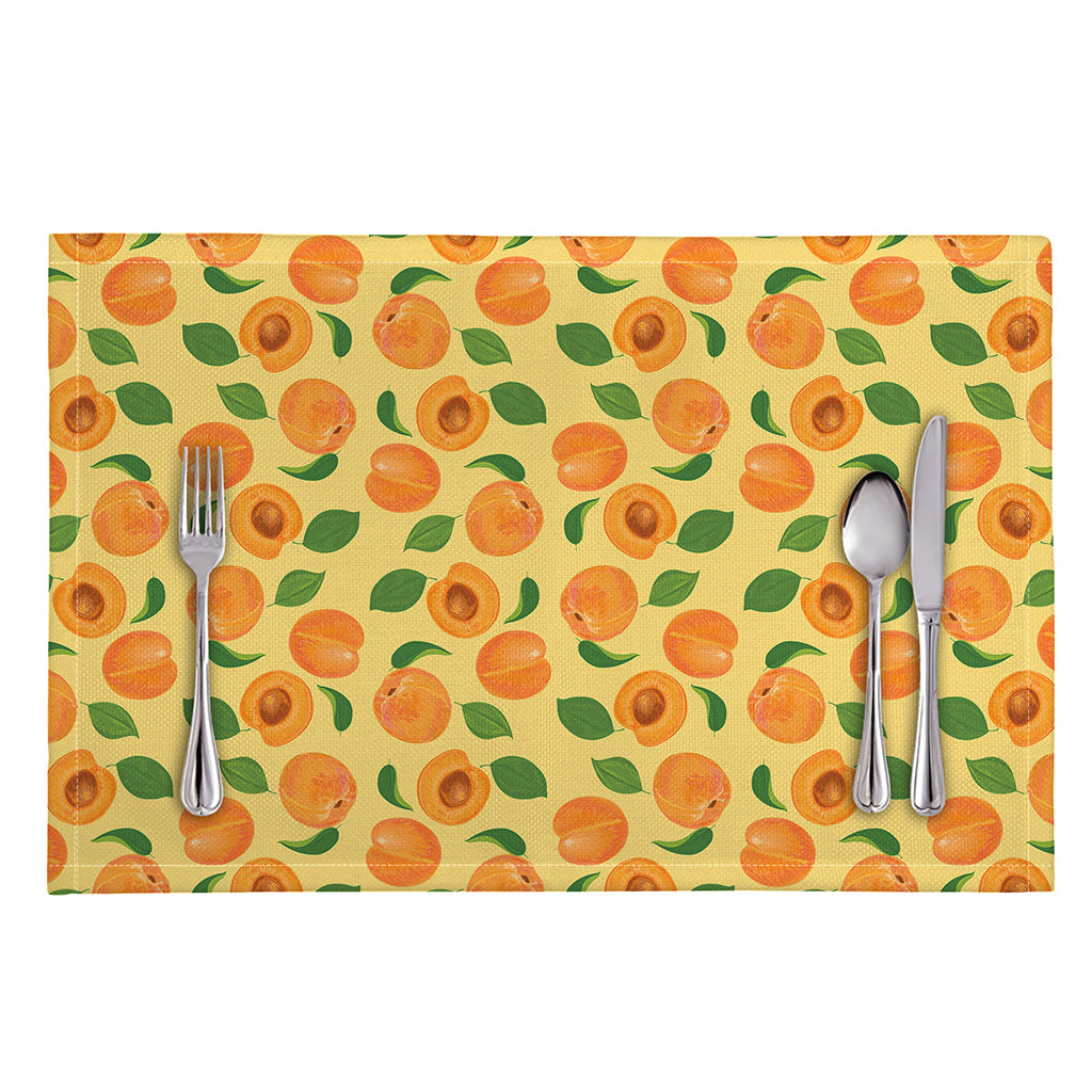 Ripe Apricot Fruit Pattern Print Placemat