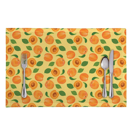 Ripe Apricot Fruit Pattern Print Placemat
