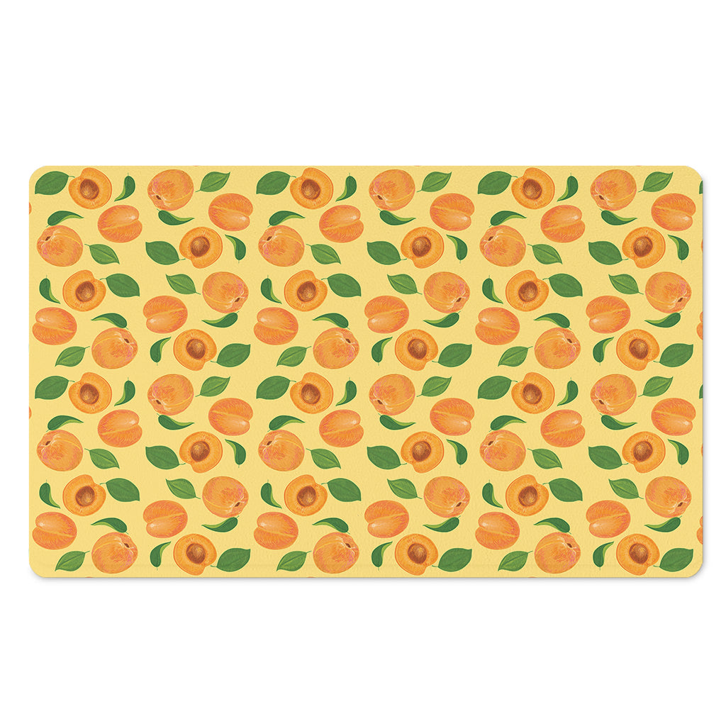 Ripe Apricot Fruit Pattern Print Polyester Doormat