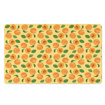 Ripe Apricot Fruit Pattern Print Polyester Doormat