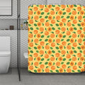 Ripe Apricot Fruit Pattern Print Polyester Shower Curtain
