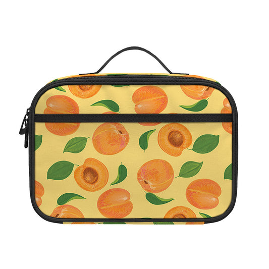 Ripe Apricot Fruit Pattern Print Portable Lunch Bag