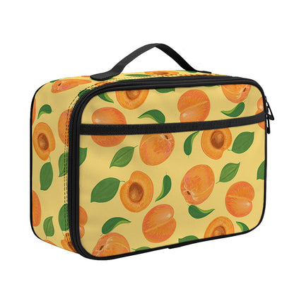 Ripe Apricot Fruit Pattern Print Portable Lunch Bag
