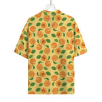 Ripe Apricot Fruit Pattern Print Rayon Hawaiian Shirt