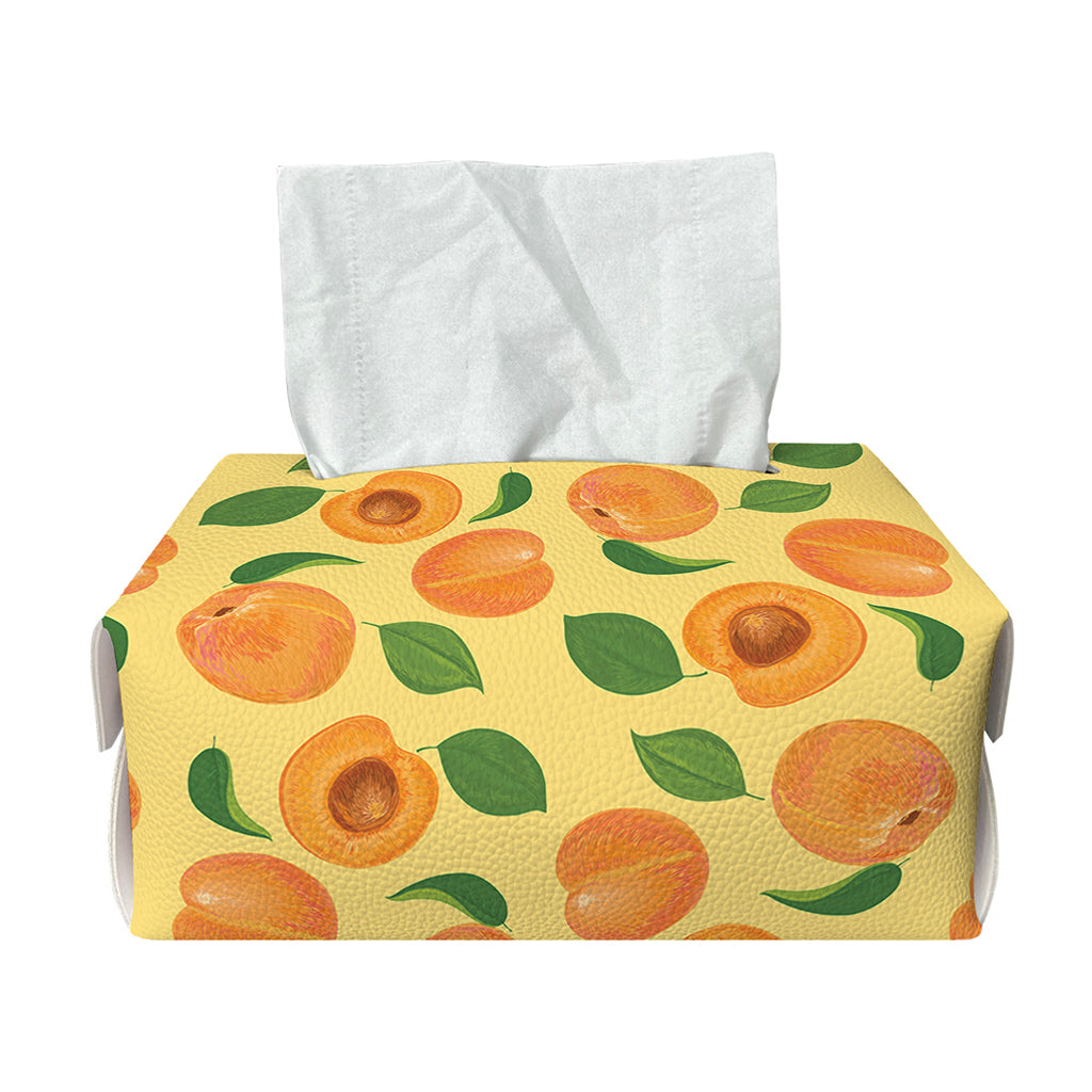 Ripe Apricot Fruit Pattern Print Rectangle Tissue Box Cover