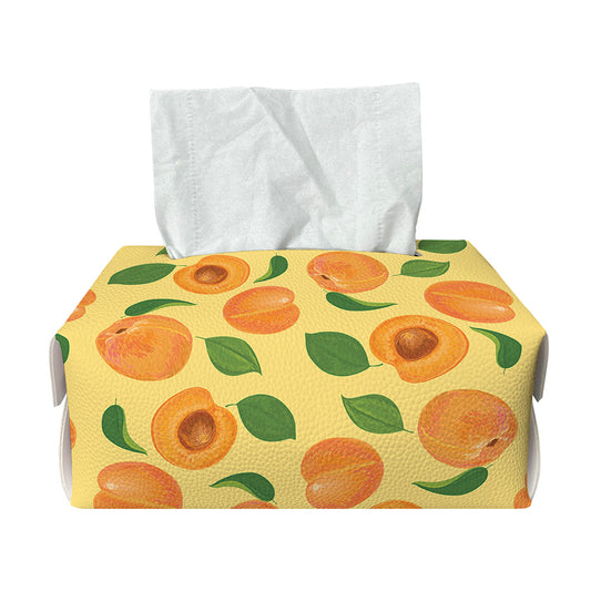 Ripe Apricot Fruit Pattern Print Rectangle Tissue Box Cover