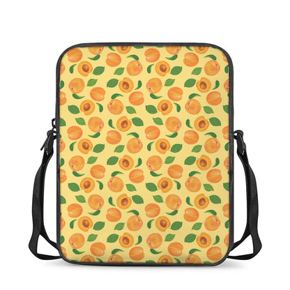 Ripe Apricot Fruit Pattern Print Rectangular Crossbody Bag
