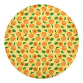 Ripe Apricot Fruit Pattern Print Round Blanket