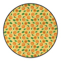 Ripe Apricot Fruit Pattern Print Round Floor Mat