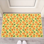 Ripe Apricot Fruit Pattern Print Rubber Doormat