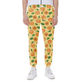 Ripe Apricot Fruit Pattern Print Joggers