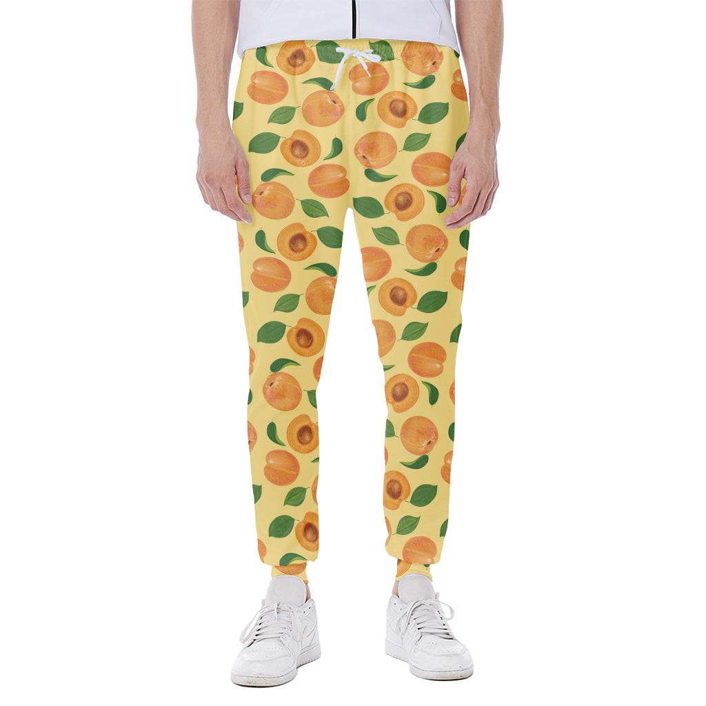 Ripe Apricot Fruit Pattern Print Scuba Joggers