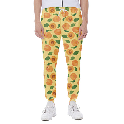 Ripe Apricot Fruit Pattern Print Scuba Joggers