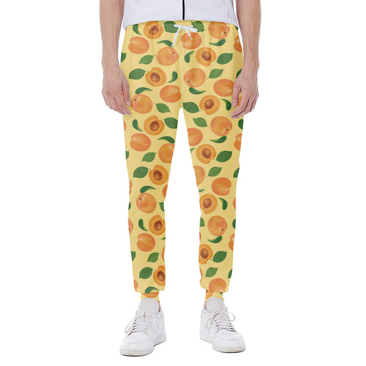 Ripe Apricot Fruit Pattern Print Scuba Joggers