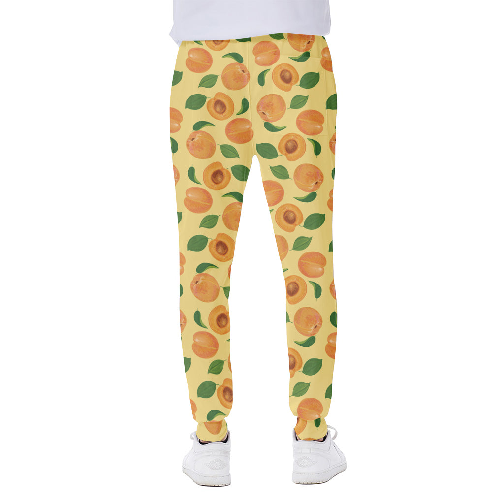 Ripe Apricot Fruit Pattern Print Scuba Joggers