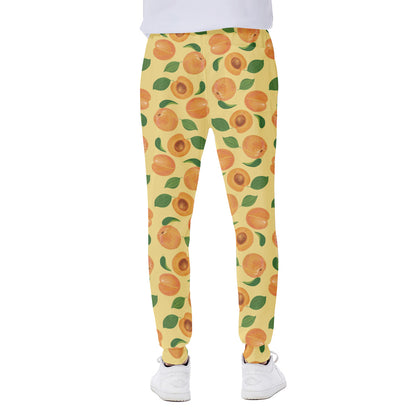 Ripe Apricot Fruit Pattern Print Scuba Joggers