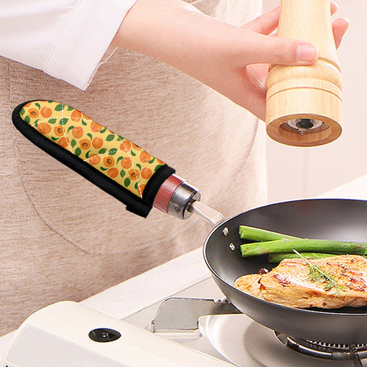 Ripe Apricot Fruit Pattern Print Skillet Handle Cover