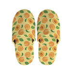 Ripe Apricot Fruit Pattern Print Slippers