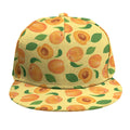 Ripe Apricot Fruit Pattern Print Snapback Cap