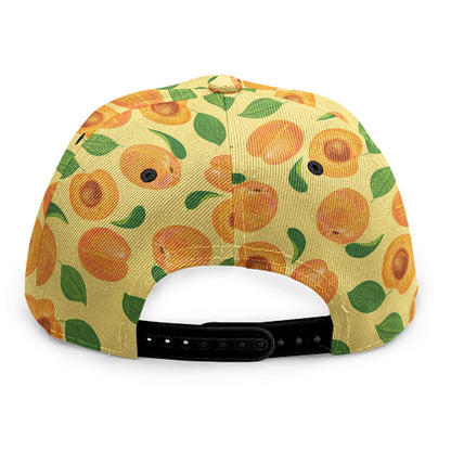 Ripe Apricot Fruit Pattern Print Snapback Cap
