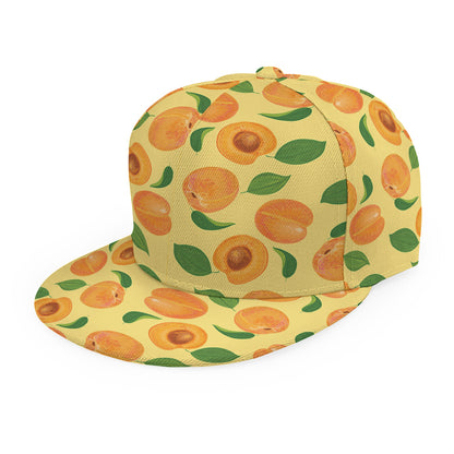Ripe Apricot Fruit Pattern Print Snapback Cap