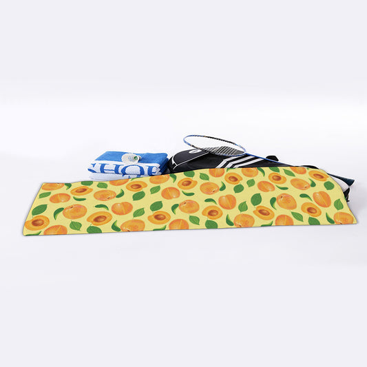 Ripe Apricot Fruit Pattern Print Sports Towel