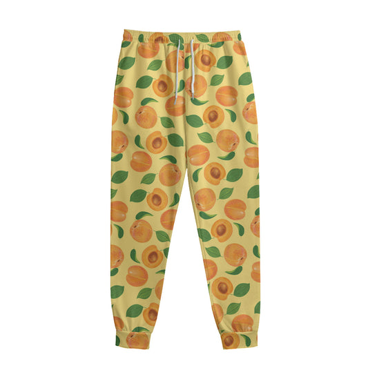 Ripe Apricot Fruit Pattern Print Sweatpants