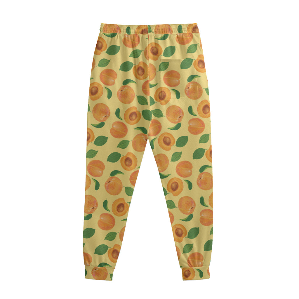 Ripe Apricot Fruit Pattern Print Sweatpants