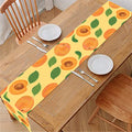 Ripe Apricot Fruit Pattern Print Table Runner