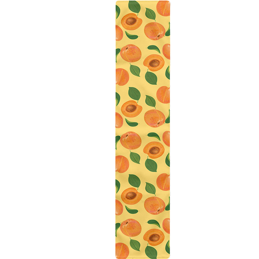 Ripe Apricot Fruit Pattern Print Table Runner