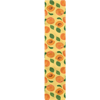 Ripe Apricot Fruit Pattern Print Table Runner