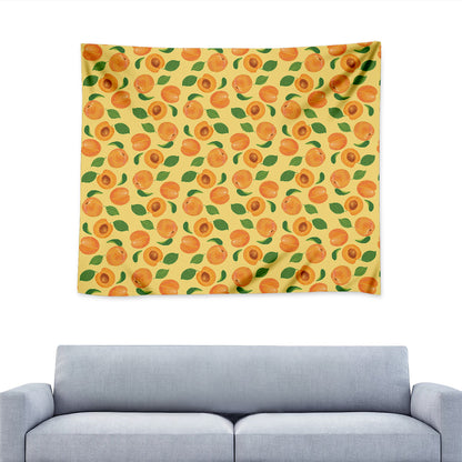 Ripe Apricot Fruit Pattern Print Tapestry