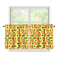 Ripe Apricot Fruit Pattern Print Tier Curtains