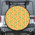 Ripe Apricot Fruit Pattern Print Tire Cover