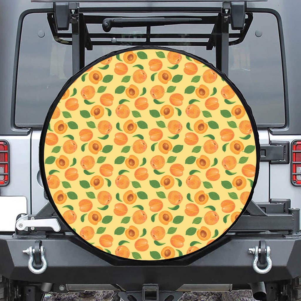 Ripe Apricot Fruit Pattern Print Tire Cover