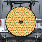 Ripe Apricot Fruit Pattern Print Tire Cover With Camera Hole