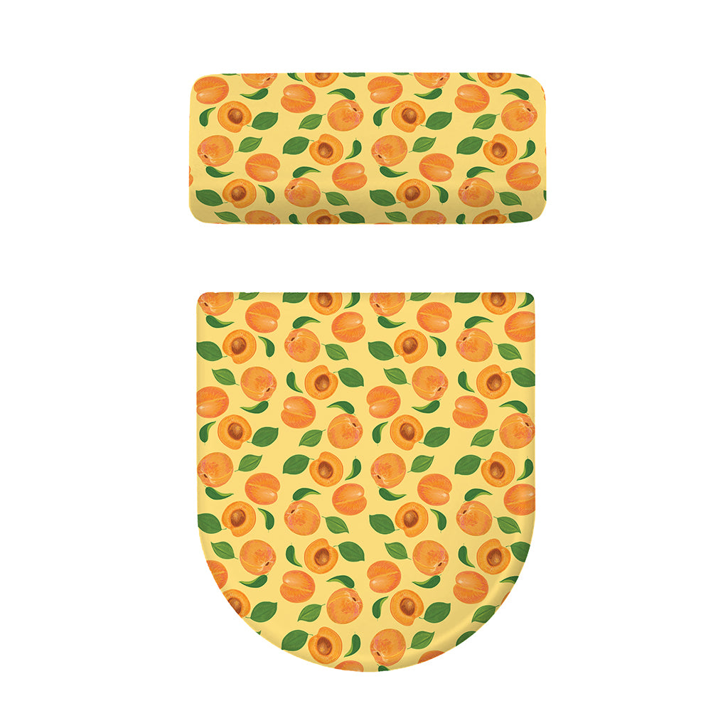 Ripe Apricot Fruit Pattern Print Toilet Lid And Tank Cover Set